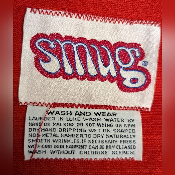 Vintage Smug Red Double Breasted Blazer Coat Gold Crest Buttons Preppy 70s Mod - Picture 5 of 9